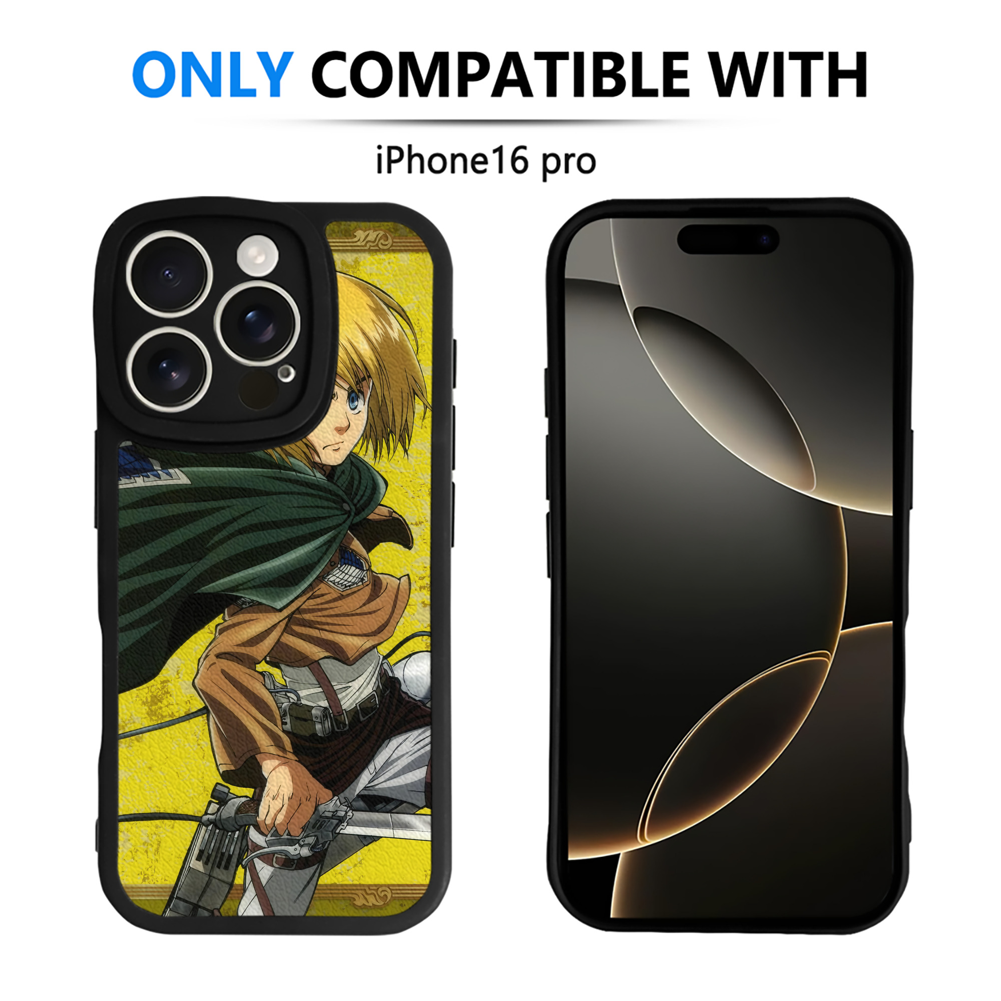 （画像用） 進撃の巨人 Attack on Titan 【iPhone 16シリーズ対応】シリコンスマホケース（レザー調） 材質：シリコン